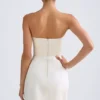 Haisley Bandeau Structured Tulip Miniklänning i elfenben