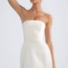 Haisley Bandeau Structured Tulip Miniklänning i elfenben