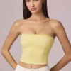 Hania Modal Broderie Anglaise Camisole-top i citrongult
