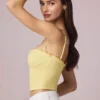 Hania Modal Broderie Anglaise Camisole-top i citrongult