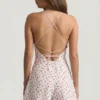 Helaia rynkad rygglös Playsuit i körsbärsmönster