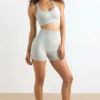 Högmidjade Define Luxe-shorts i grått