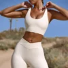 Högmidjade FlexiRib-bikeshorts i ivory