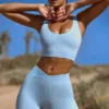 Högmidjade FlexiRib-shorts i blått