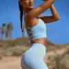 Högmidjade FlexiRib-shorts i blått