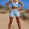 Högmidjade FlexiRib-shorts i blått