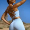 Högmidjade FlexiRib-shorts i blått