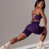 Högmidjade Super Sculpt-cykelshorts i lila