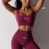 Högmidjade Super Sculpt-cykelshorts i plommon