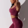 Högmidjade Super Sculpt-cykelshorts i plommon