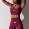 Högmidjade Super Sculpt-cykelshorts i plommon