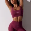 Högmidjade Super Sculpt-cykelshorts i plommon