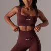 Högmidjade Super Sculpt-cykelshorts i vinrött
