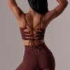 Högmidjade Super Sculpt-cykelshorts i vinrött