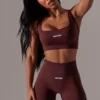 Högmidjade Super Sculpt-cykelshorts i vinrött