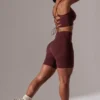 Högmidjade Super Sculpt-cykelshorts i vinrött