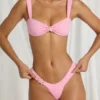 Valencia Ruched Bikini Top i Candyfloss Pink
