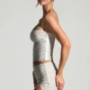 Inina Embellished Micro Mini Kjol i vitt