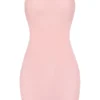 Intimates mjuk, genomskinlig bandeau-miniklänning i rosa