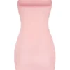 Intimates mjuk, genomskinlig bandeau-miniklänning i rosa