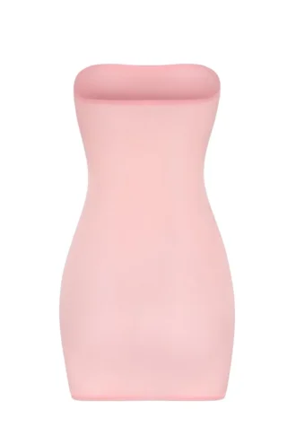 Intimates mjuk, genomskinlig bandeau-miniklänning i rosa