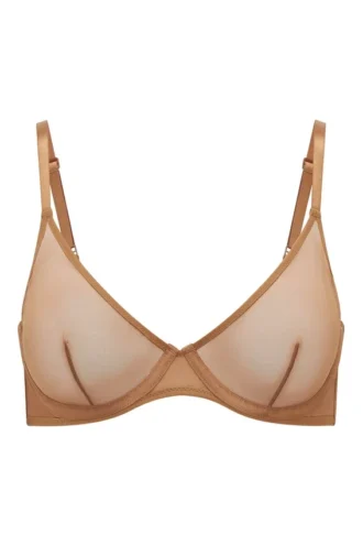 Intimates mjuk mesh-bh med bygel i ett lager i mandel
