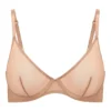 Intimates mjuk mesh-bh med bygel i ett lager i varm persika