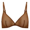 Intimates mjuk mesh-bh med triangeltopp i ett lager i färgen Chestnut