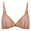 Intimates mjuk mesh-bh med triangeltopp i ett lager i honungsfärg