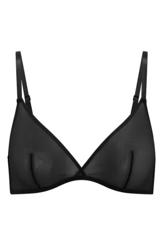 Intimates mjuk mesh-bh med triangeltopp i svart