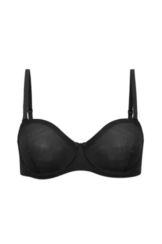Intimates mjuk mesh-bh utan axelband i svart
