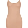 Intimates mjuk mesh-miniklänning med V-ringning i Warm Peach