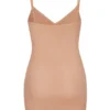 Intimates mjuk mesh-miniklänning med V-ringning i Warm Peach