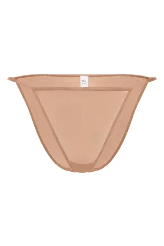 Intimates mjuk mesh-stringbikini i varm persika