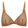 Intimates mjuk mesh-triangel-BH i ett lager i färgen Almond