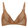 Intimates mjuk mesh-triangel-BH i ett lager i färgen Almond