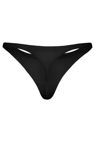 Intimates sömlös stickad string i svart