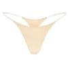 Intimates sömlös stickad string med genomskinliga band i Warm Peach