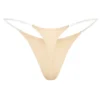 Intimates sömlös stickad string med genomskinliga band i Warm Peach