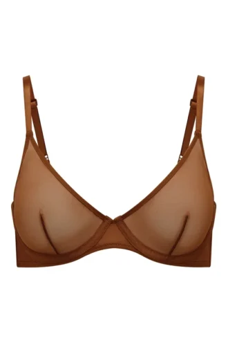 Intimates Soft Mesh enkel lager bygel-BH i kastanjebrun