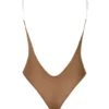 Intimates Soft Mesh Invisible Strap Thong Bodys i färgen Almond