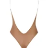 Intimates Soft Mesh Invisible Strap Thong Bodys i honungsfärg