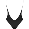 Intimates Soft Mesh Invisible Strap Thong Bodys i svart