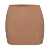 Intimates Soft Mesh Low-Rise Micro Mini Slip Kjolar i Honey