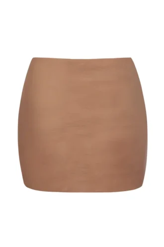 Intimates Soft Mesh Low-Rise Micro Mini Slip Kjolar i Honey