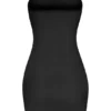 Intimates Soft Sheer-Mesh Bandeau Mini Slip Klänning i svart