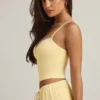 Isalie Modal Camisole Pyjama Top i pastellgult