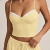 Isalie Modal Camisole Pyjama Top i pastellgult