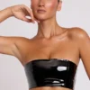 Jadis bandeau-bralette i vinyl, svart