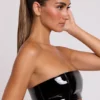 Jadis bandeau-bralette i vinyl, svart